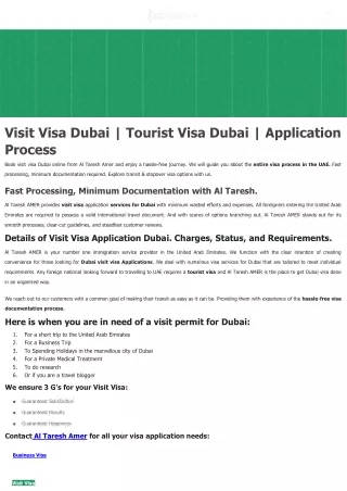 Visa Services Dubai