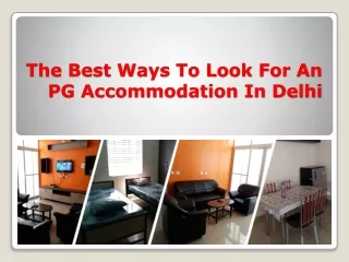 Find the Best PG Accommodation in Delhi