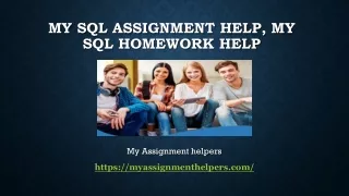 My SQL Assignment help