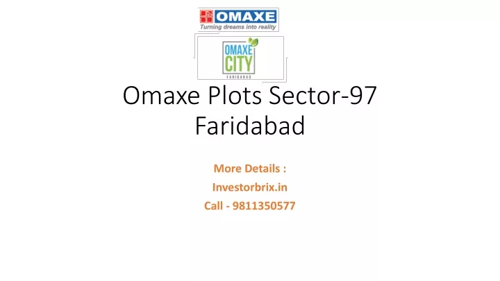 omaxe plots sector 97 faridabad