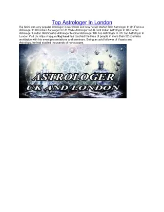 top astrologer in london