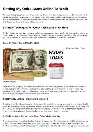 The Best Guide To Loans Till Payday By Direct Lenders
