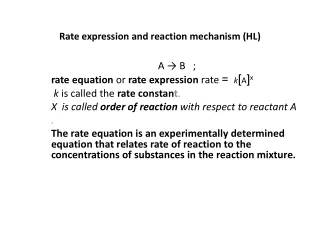 HL Chemistry, determining rate law