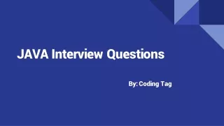Java Interview Questions || Coding Tag