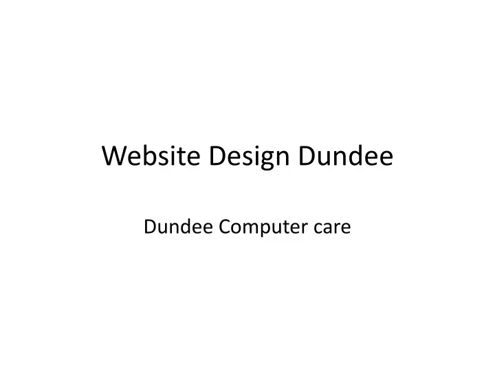 website design dundee