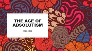 the age of absolutism