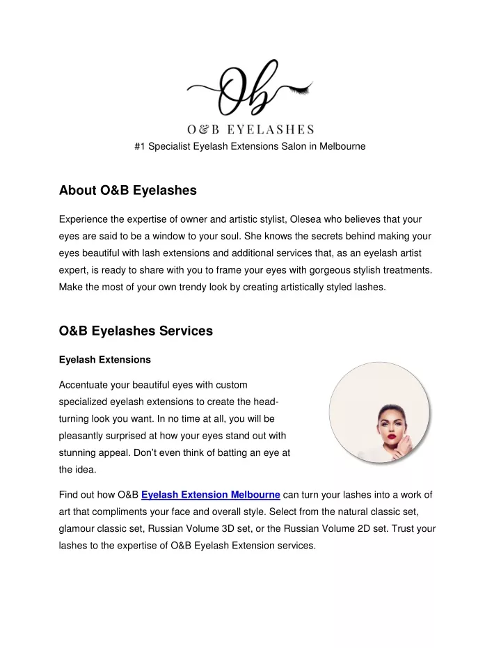 1 specialist eyelash extensions salon in melbourne
