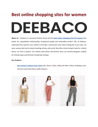 Best online shopping sites for women