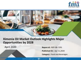 Sales of Ximenia Oil  to Decelerate in 2020 as COVID-19 Pandemic Takes its Toll on Global Market