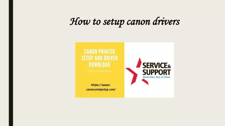 how to setup canon drivers