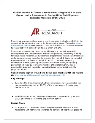 global wound tissue care market segment analysis