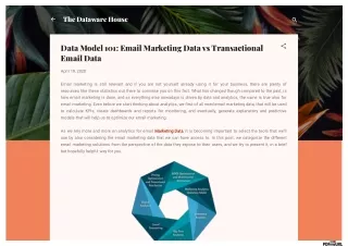 Data Model 101: Email Marketing Data vs Transactional Email Data