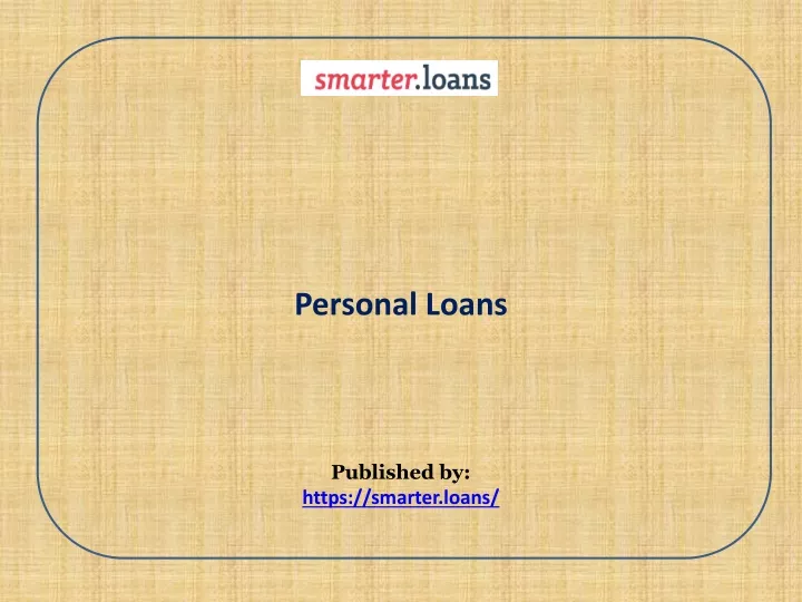 personal loans published by https smarter loans