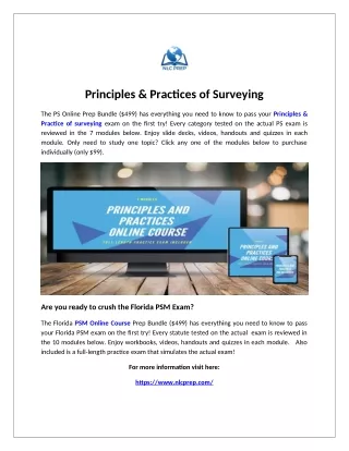 Principles & Practices of Surveying