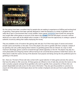 on line casinos have been a excellent help