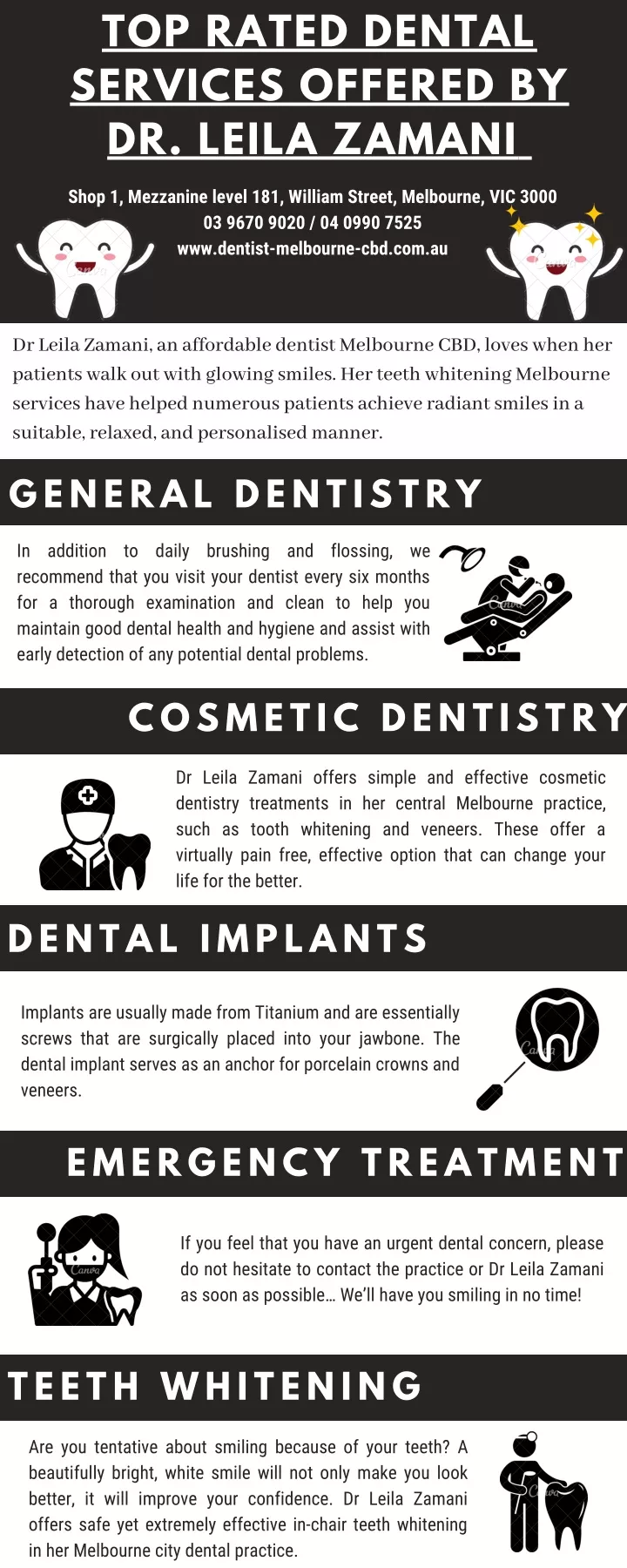 top rated dental services offered by dr leila