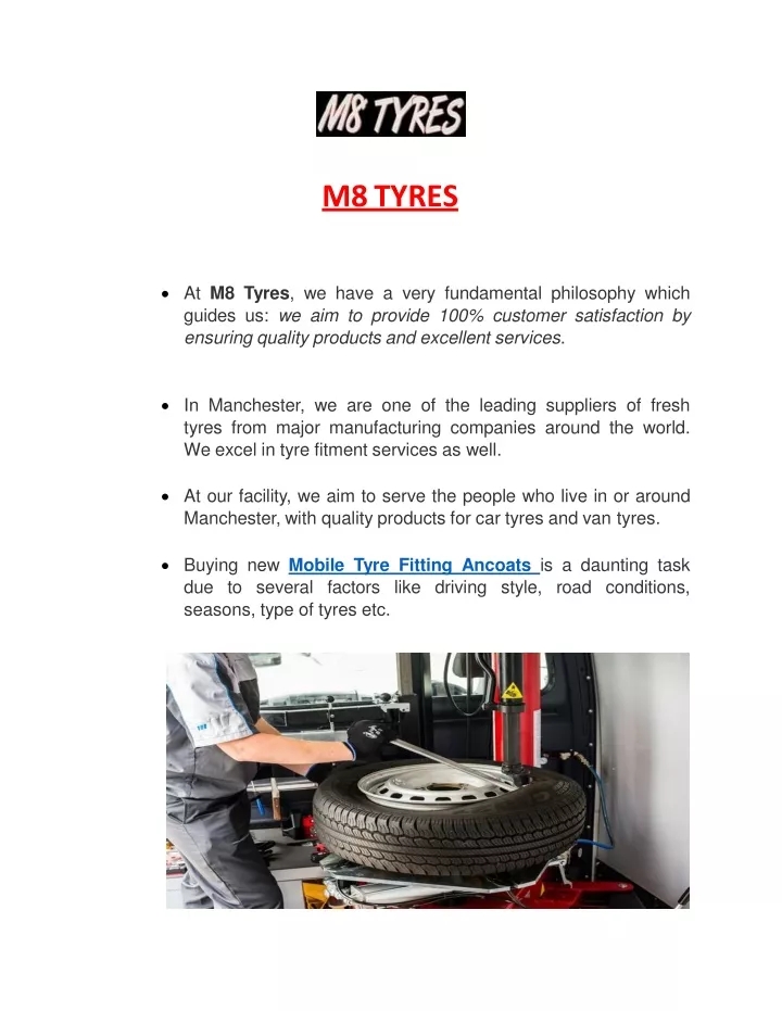 m8 tyres