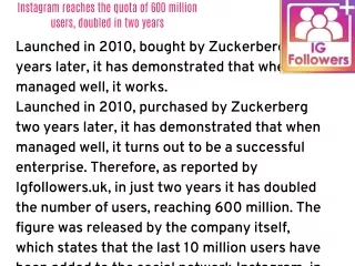 Instagram reaches the quota of 600 million users, doubled in two years