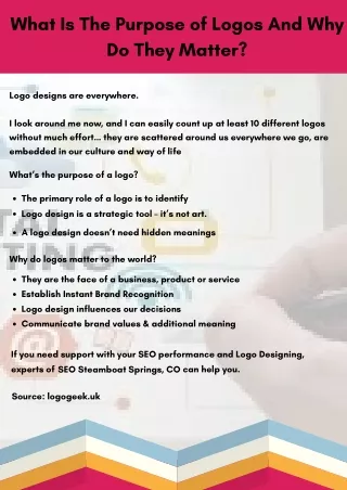 what is the purpose of logos and why do they