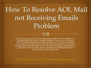 how to resolve aol mail not receiving emails problem