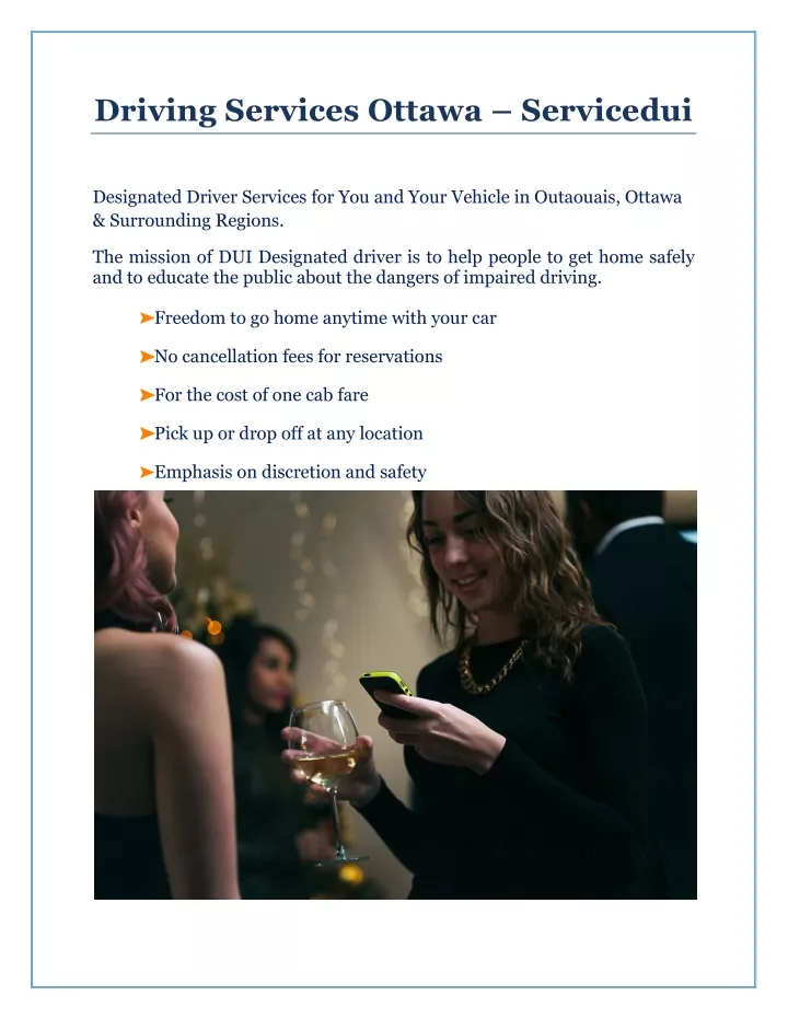 driving services ottawa servicedui