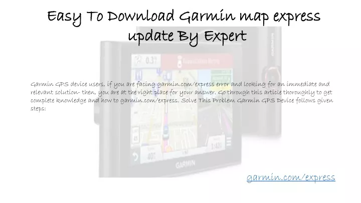 easy to download garmin map express easy