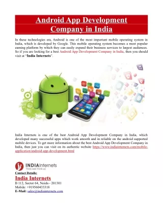 android app development company in india