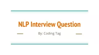 NLP Interview Questions pdf download || Coding Tag