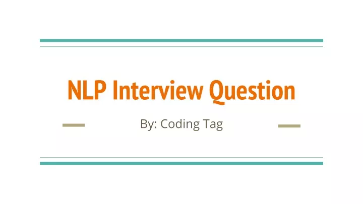 nlp interview question