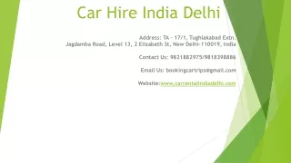 Car Rental in Delhi | Car Hire in Delhi