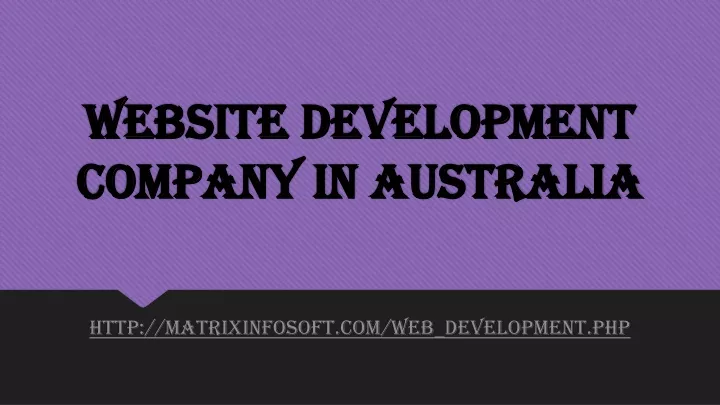 website development company in australia