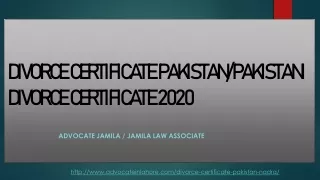 Pakistani Divorce Certificate 2020 : Get Divorce Certificate Pakistan With Best Lawyer