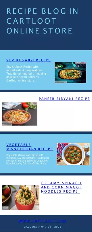 recipe blog in cartloot online store