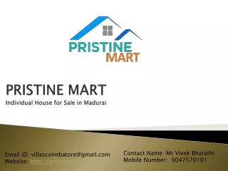 Pristine Mart - Individual House for Sale in Madurai