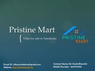 Pristine Mart - Villas for Sale