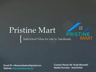 Pristine Mart - Individual villas for sale