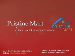 Pristine Mart -Individual Villa for Sale
