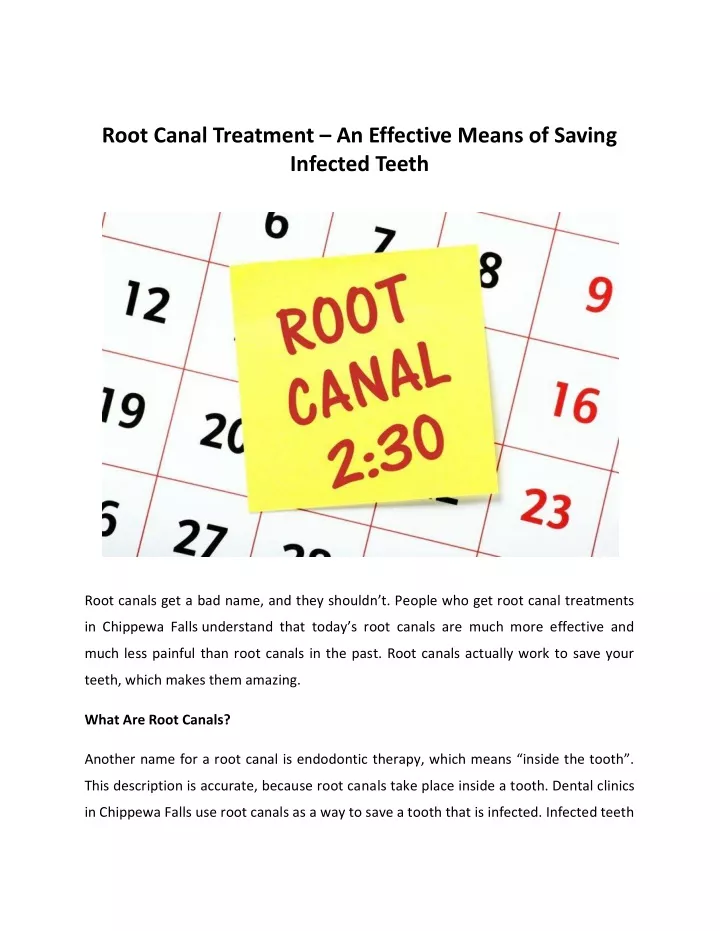 root canal treatment an effective means of saving