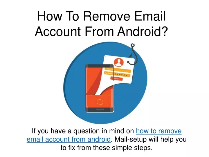 how to remove email account from android