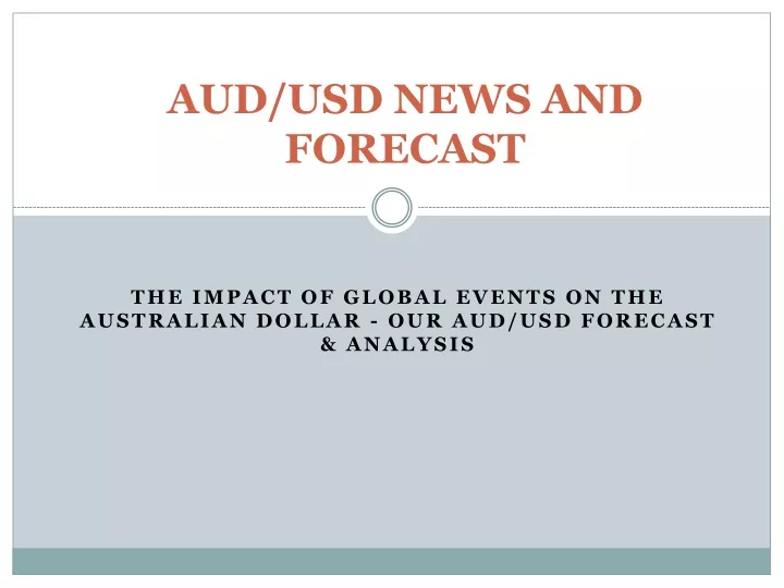 aud usd news and forecast