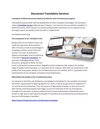 document translation services