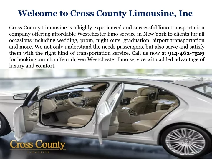 welcome to cross county limousine inc