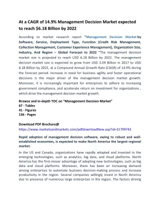 at a cagr of 14 9 management decision market