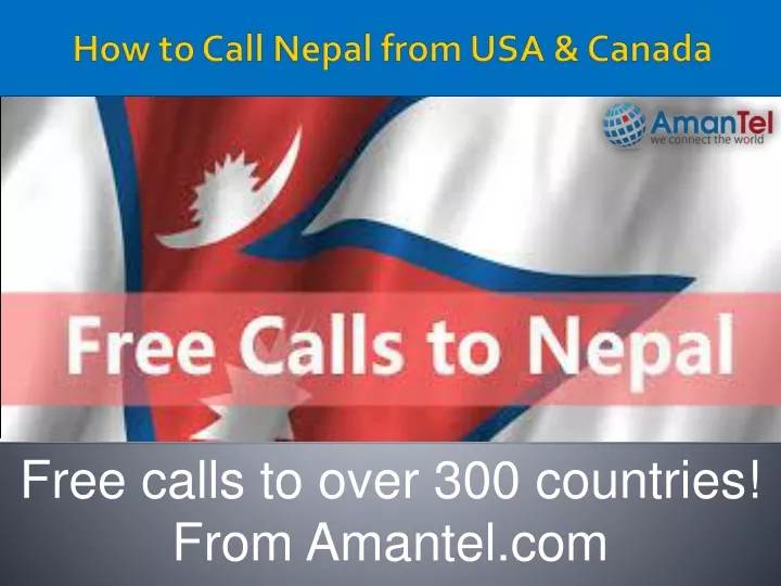 how to call nepal from usa canada