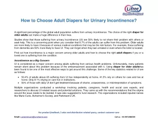 how to choose adult diapers for urinary