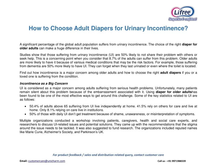 how to choose adult diapers for urinary