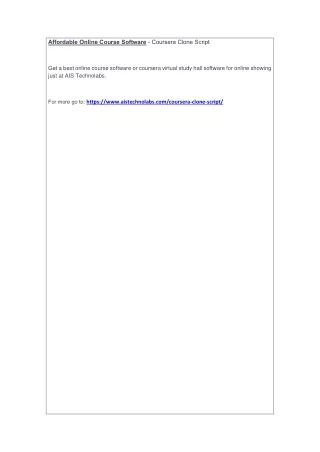 affordable online course software coursera clone