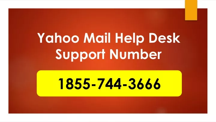 yahoo mail help desk support number