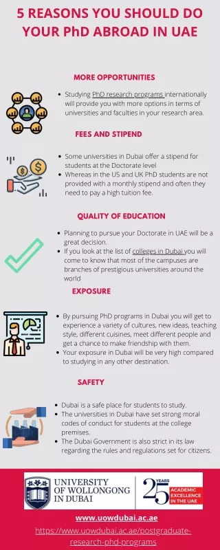 5 Reasons You Should do Your PhD Abroad in UAE