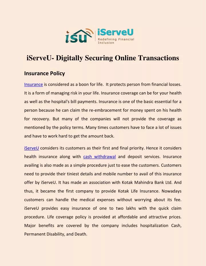 iserveu digitally securing online transactions